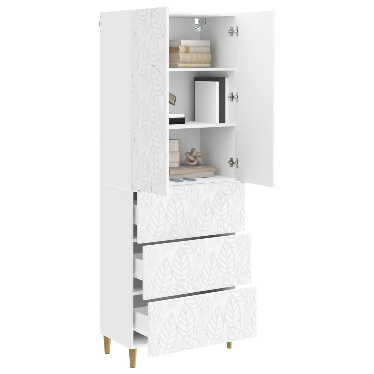 Cabinet Set 2 pcs White 66 x 34.5 x 90 cm Engineered Wood