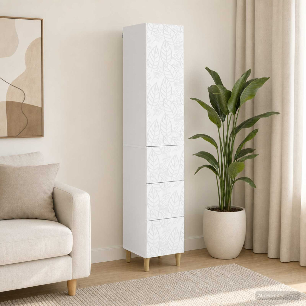 Cabinet Set 2 pcs White 33 x 34.5 x 90 cm Engineered Wood