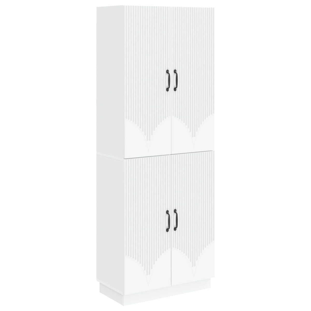 Cabinet Set 2 pcs White Engineered Wood