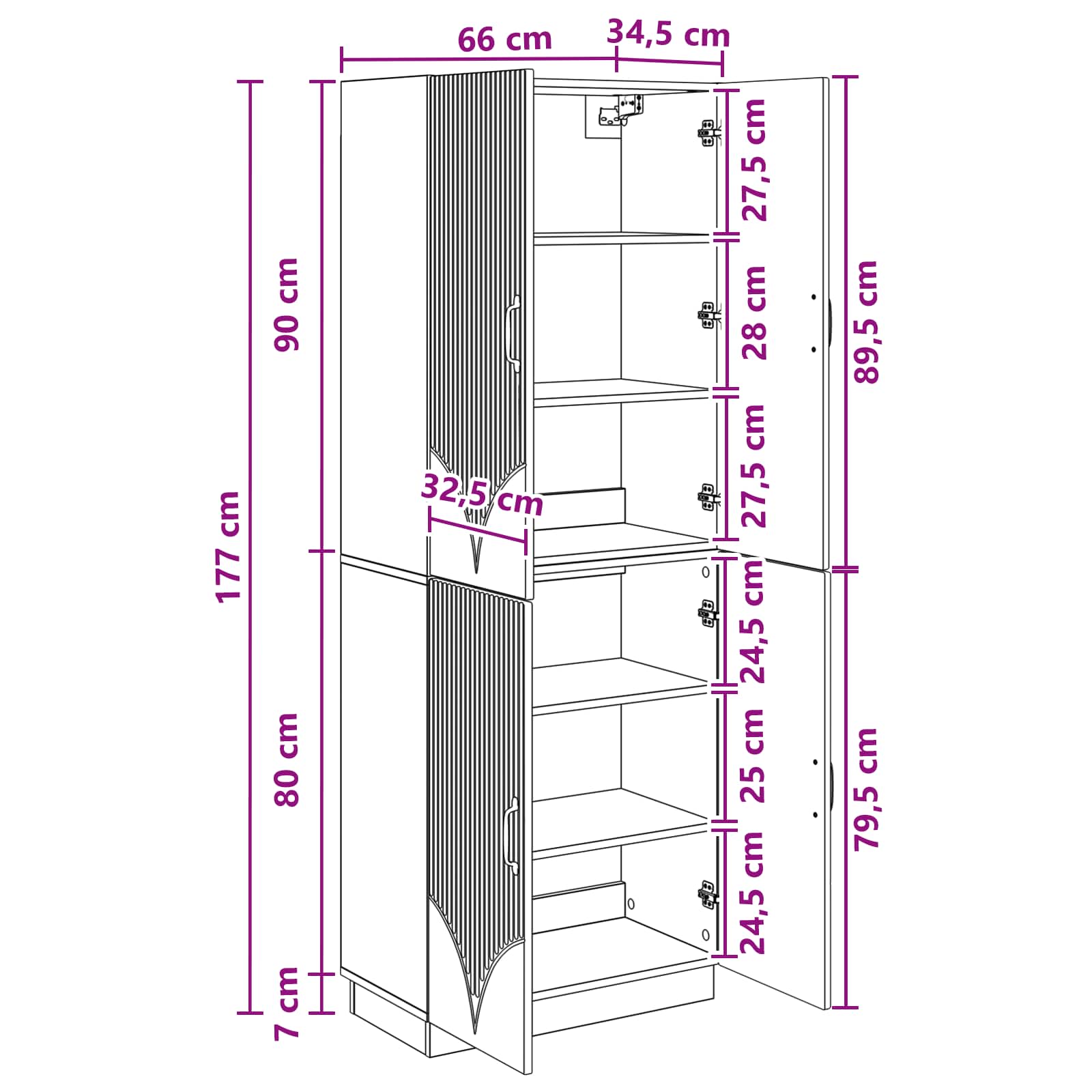 Cabinet Set 2 pcs White Engineered Wood