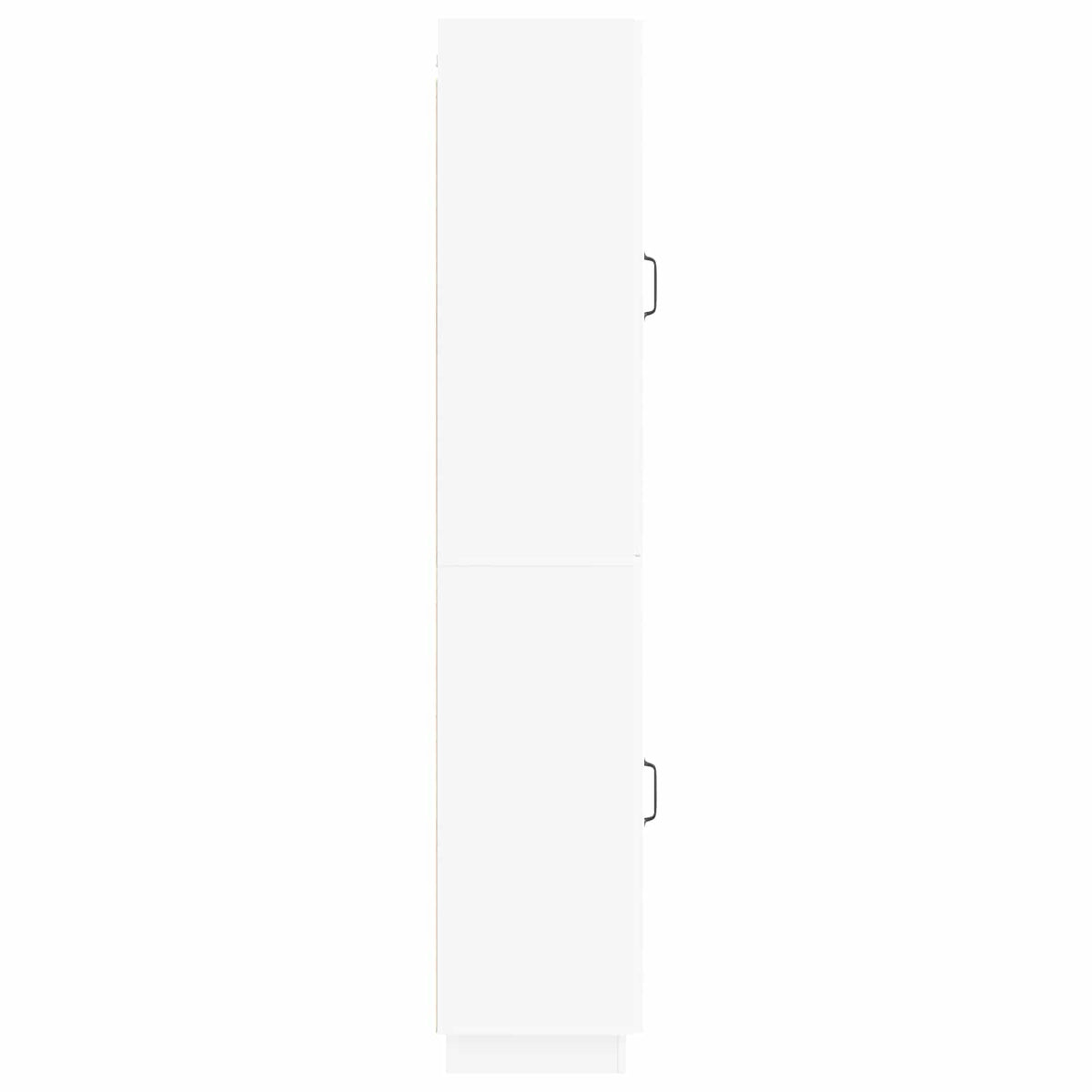 Cabinet Set 2 pcs White Engineered Wood