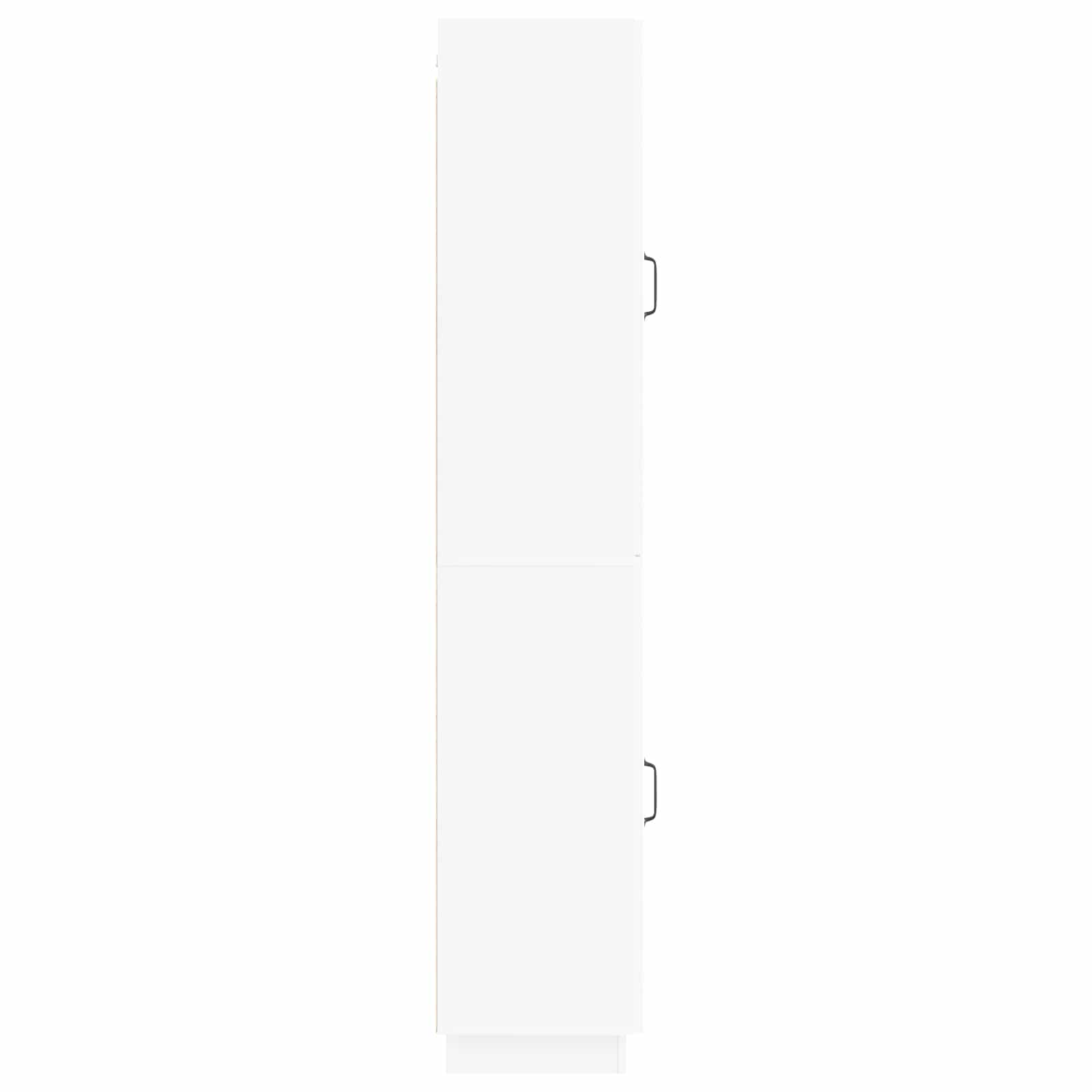 Cabinet Set 2 pcs White Engineered Wood