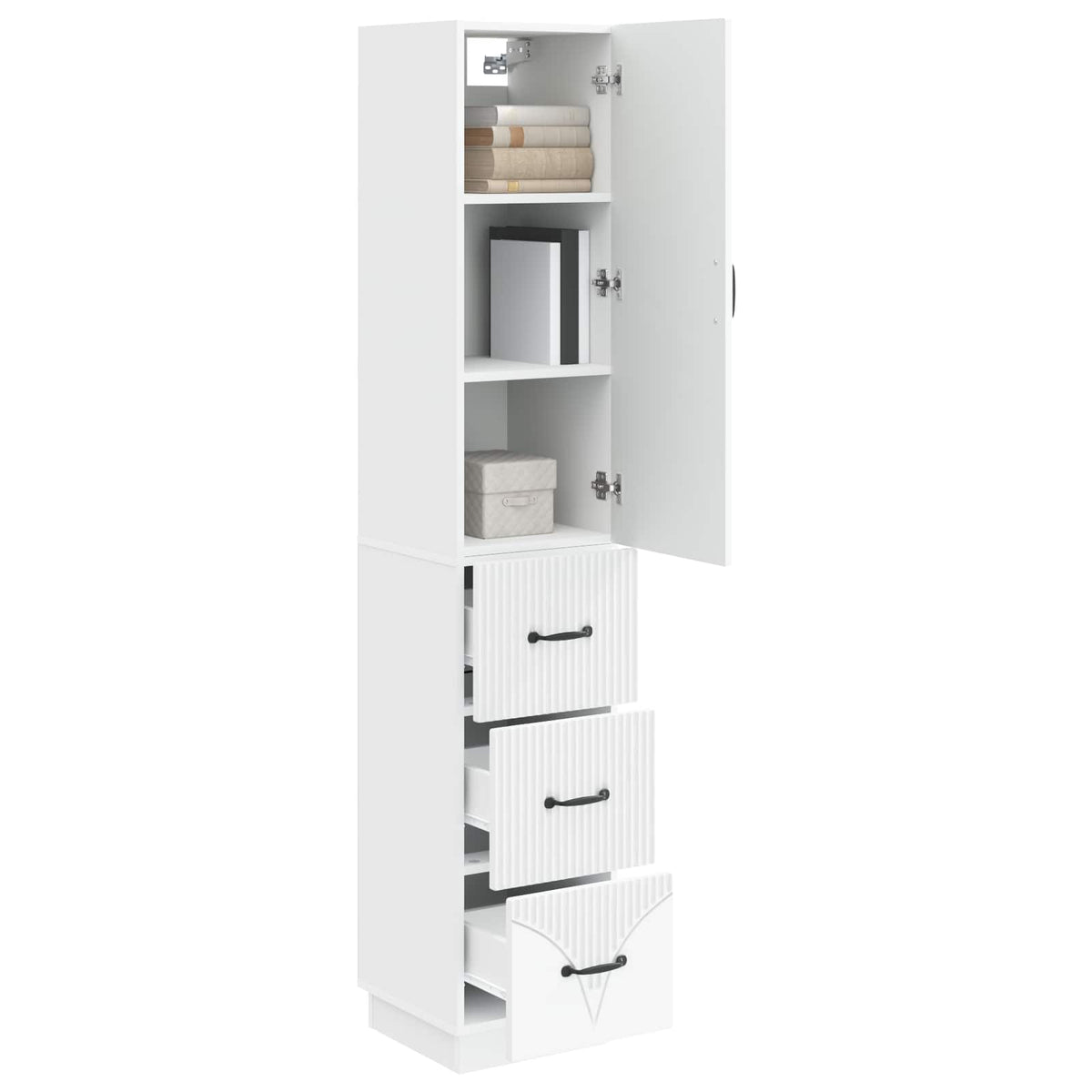 Cabinet Set 2 pcs White 33 x 34.5 x 87 cm Engineered Wood