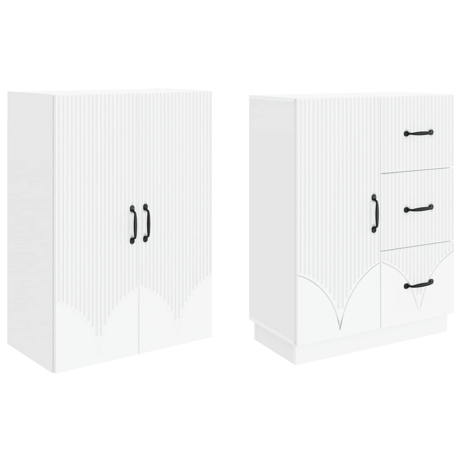 Cabinet Set 2 pcs Engineered Wood