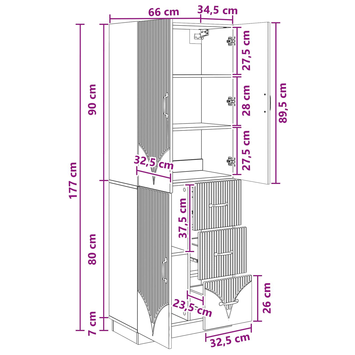 Cabinet Set 2 pcs Engineered Wood