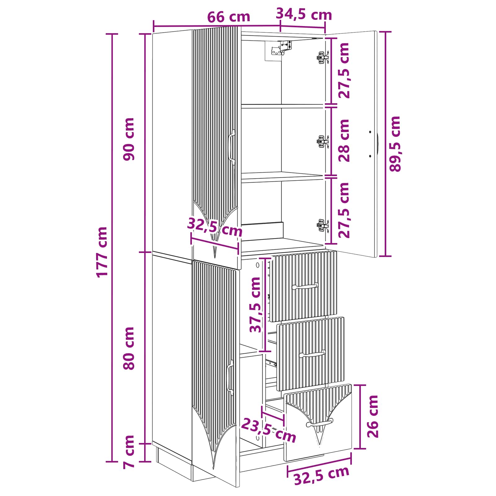 Cabinet Set 2 pcs Engineered Wood