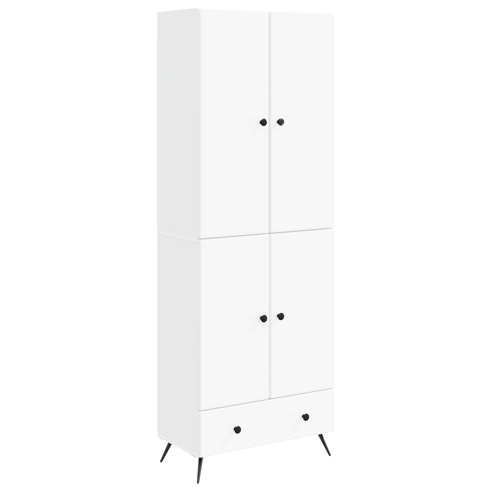 Cabinet Set 2 pcs White Engineered Wood