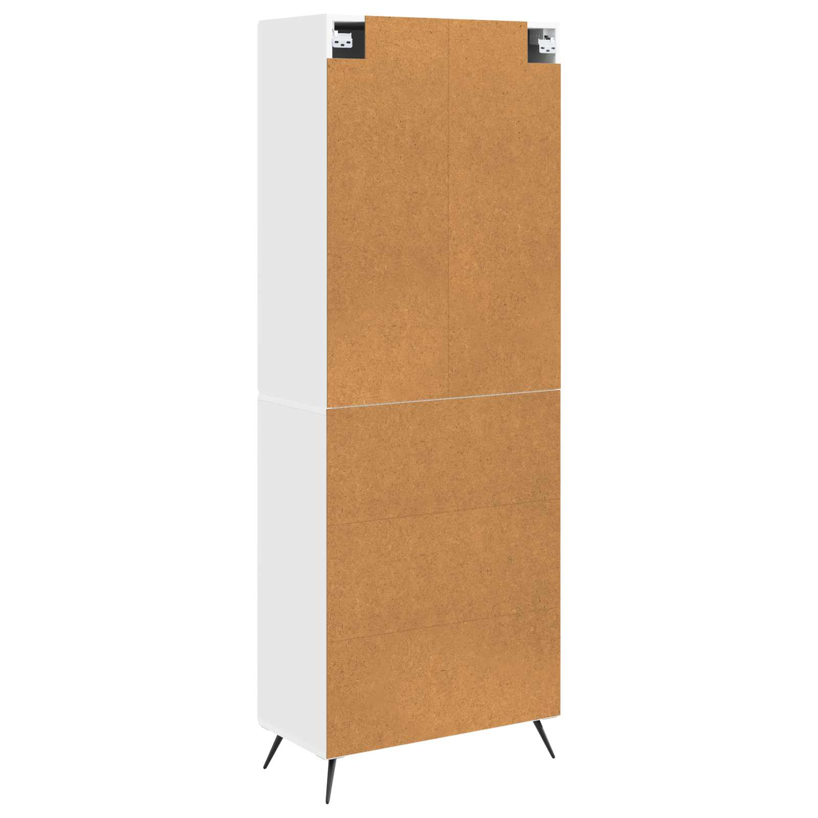 Cabinet Set 2 pcs White Engineered Wood