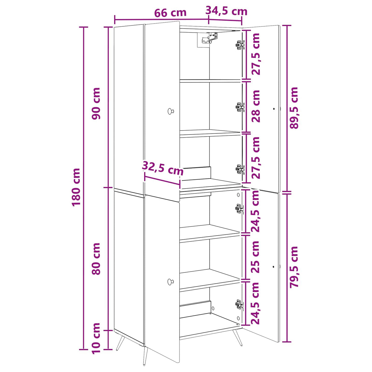 Cabinet Set 2 pcs White Engineered Wood