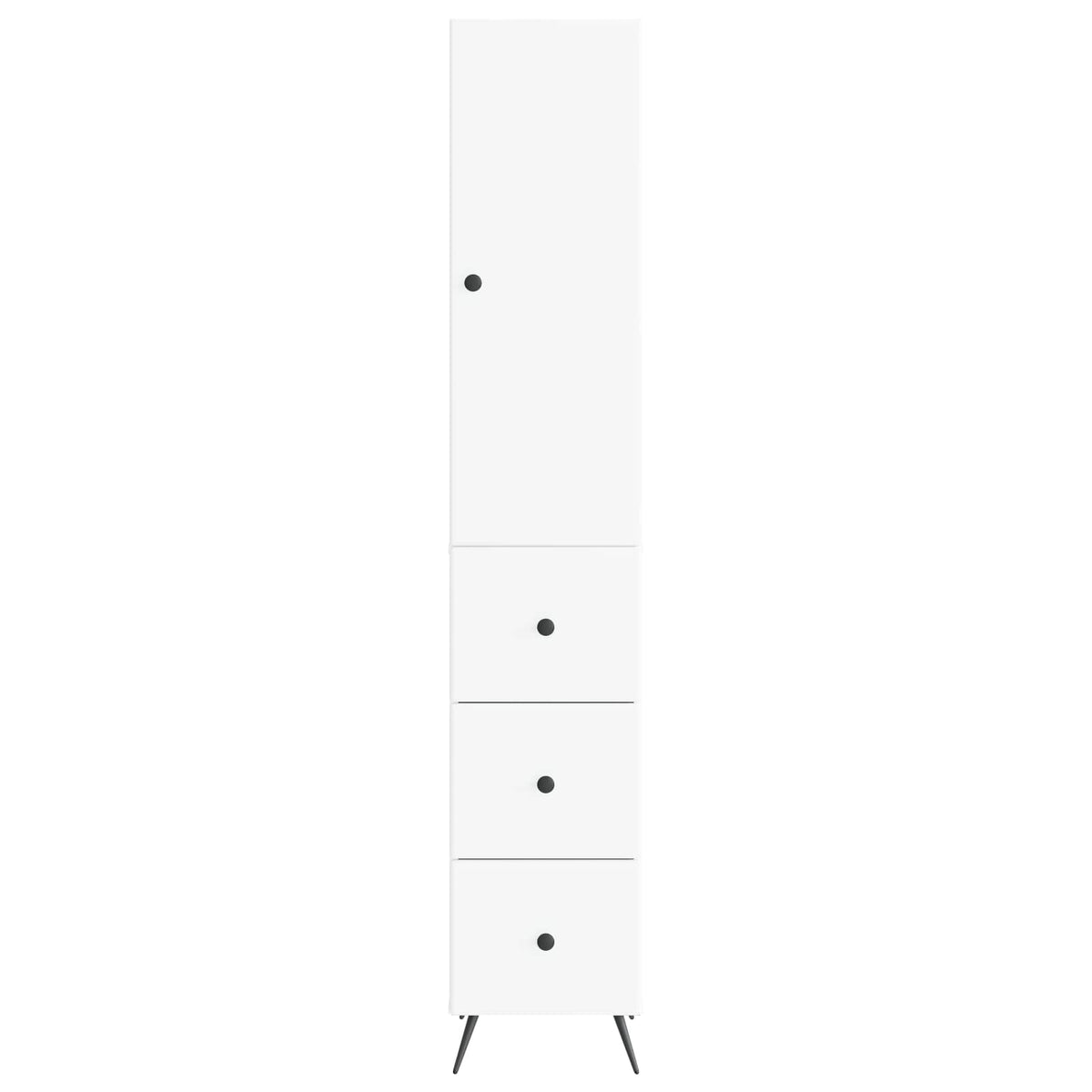 Cabinet Set 2 pcs White 34.5 x 34.5 x 90 cm Engineered Wood