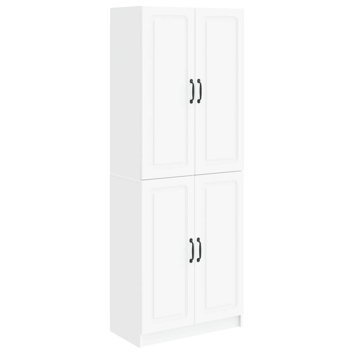 Cabinet Set 2 pcs White Engineered Wood