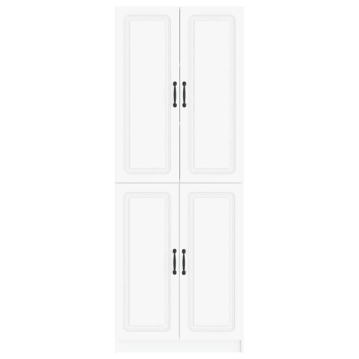 Cabinet Set 2 pcs White Engineered Wood