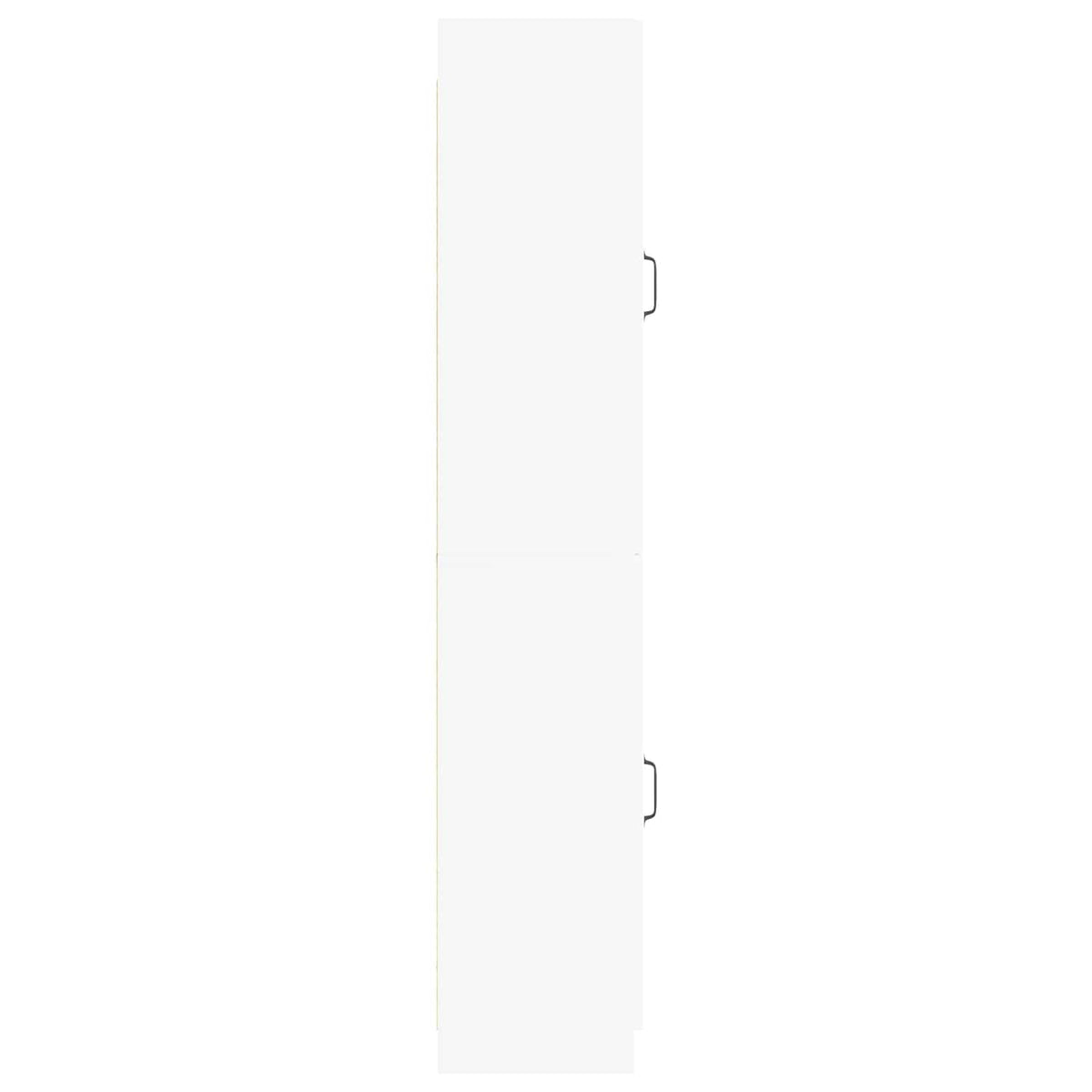 Cabinet Set 2 pcs White Engineered Wood