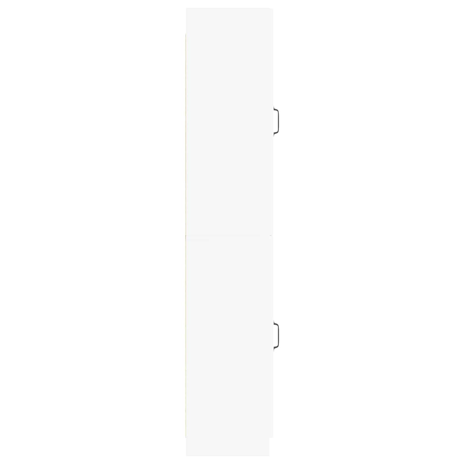 Cabinet Set 2 pcs White Engineered Wood