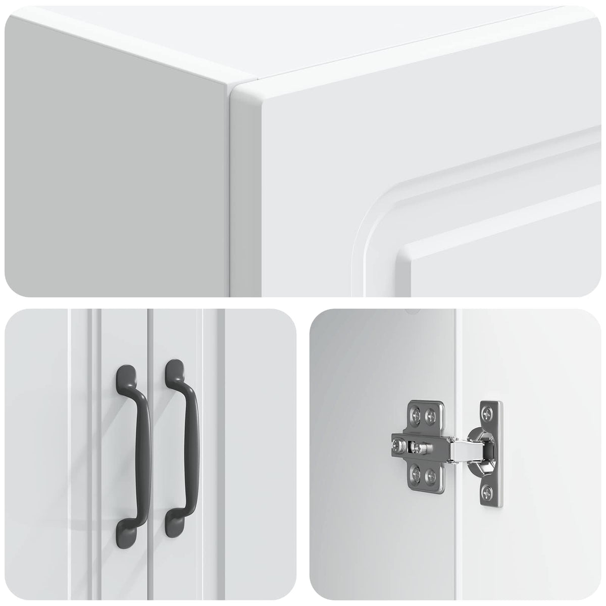 Cabinet Set 2 pcs White 66 x 34.5 x 87 cm Engineered Wood