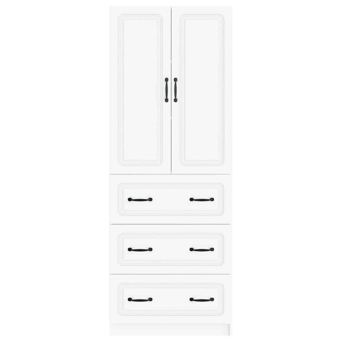 Cabinet Set 2 pcs White 66 x 34.5 x 87 cm Engineered Wood