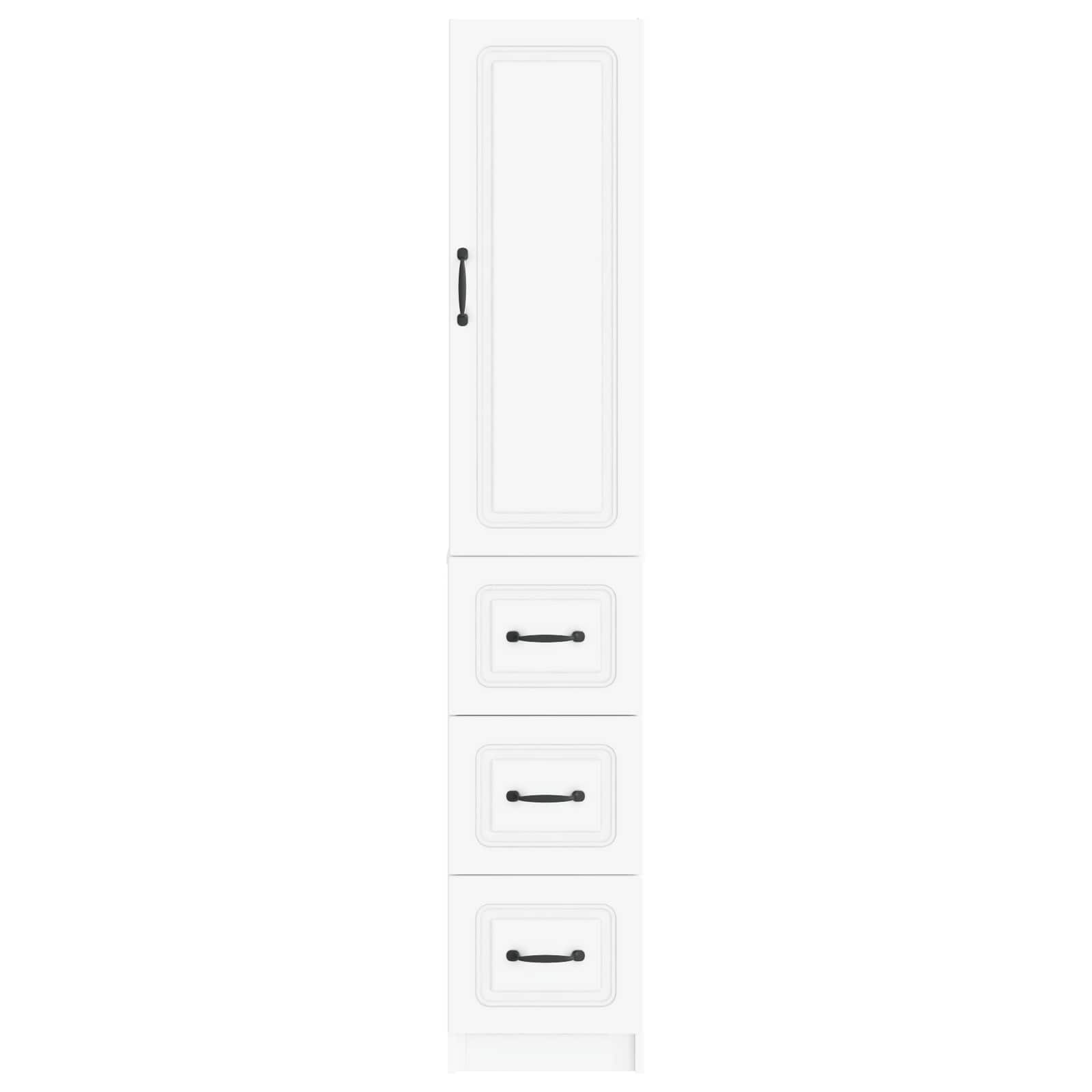 Cabinet Set 2 pcs White 33 x 34.5 x 87 cm Engineered Wood