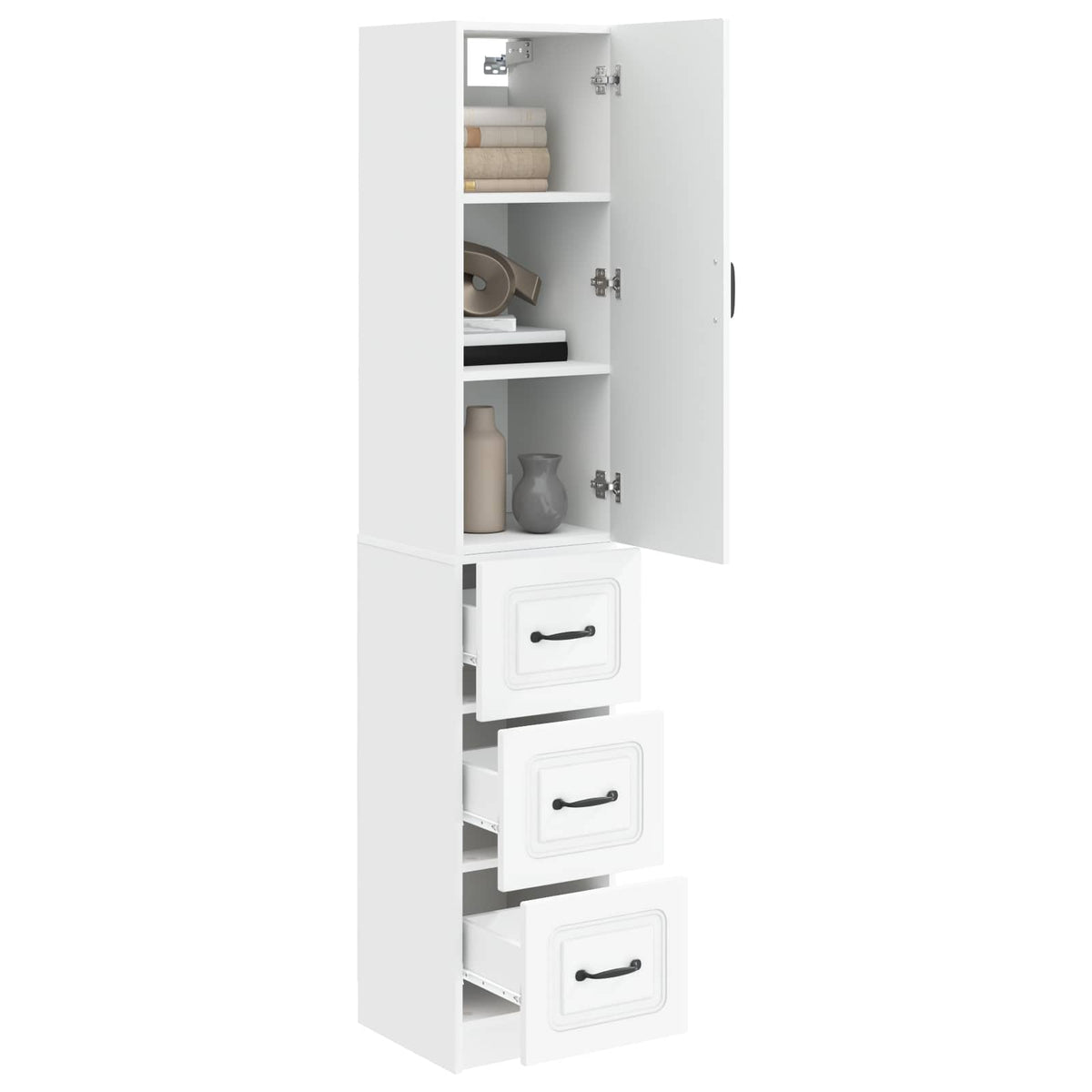 Cabinet Set 2 pcs White 33 x 34.5 x 87 cm Engineered Wood