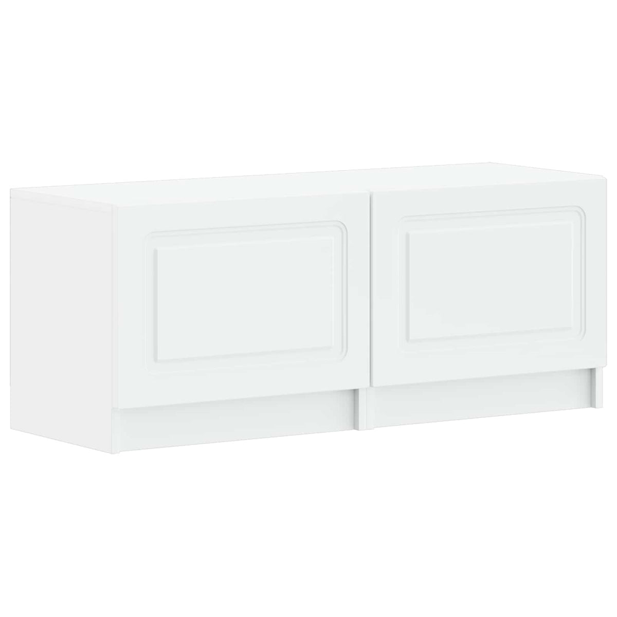 5 Piece LED TV Cabinet White Engineered Wood
