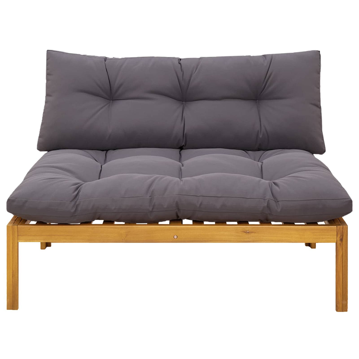 Middle Sofa Unit Natural and Dark Grey 120 x 80 x 82 cm