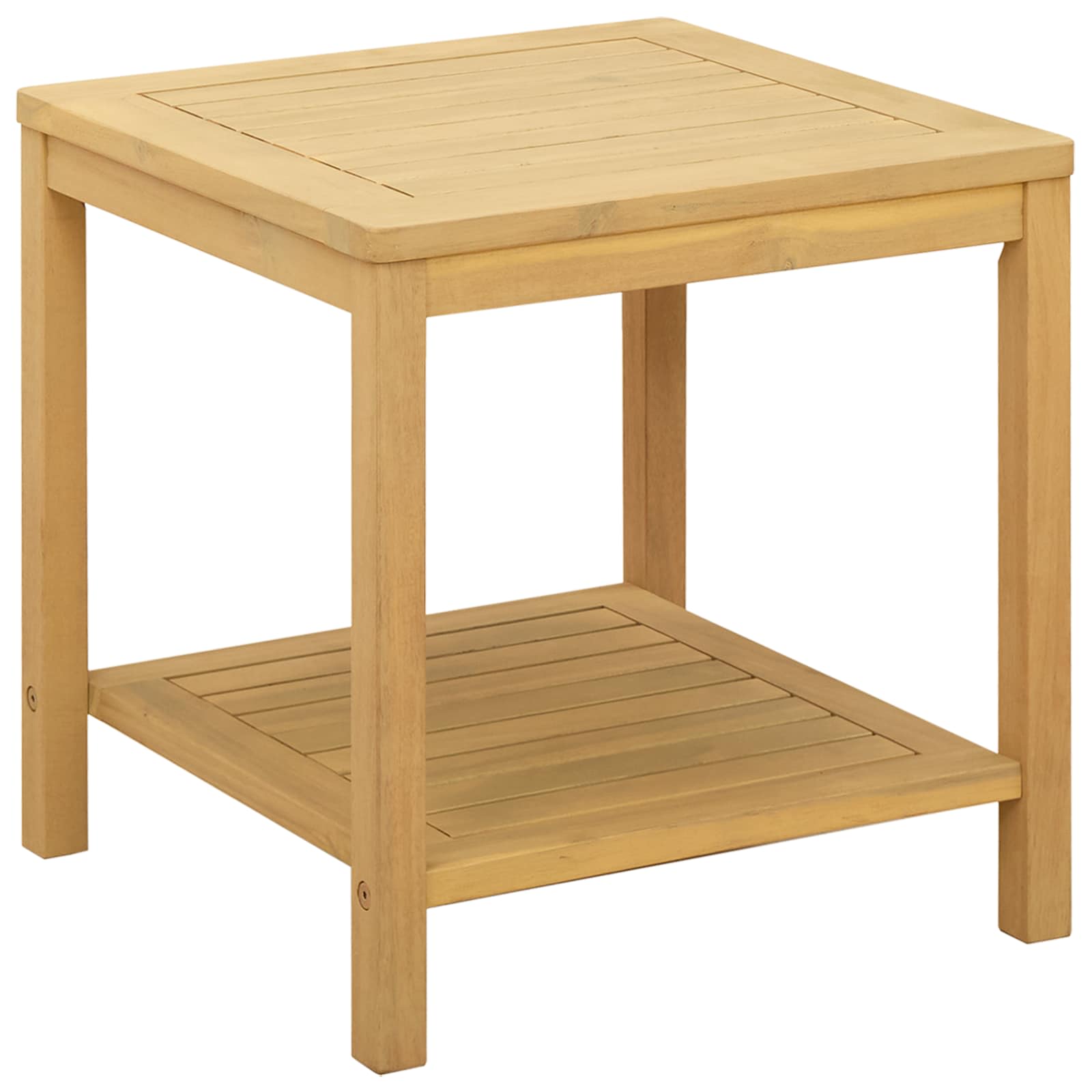 Side Table Oil Natural 45 x 45 x 45 cm Solid Acacia Wood