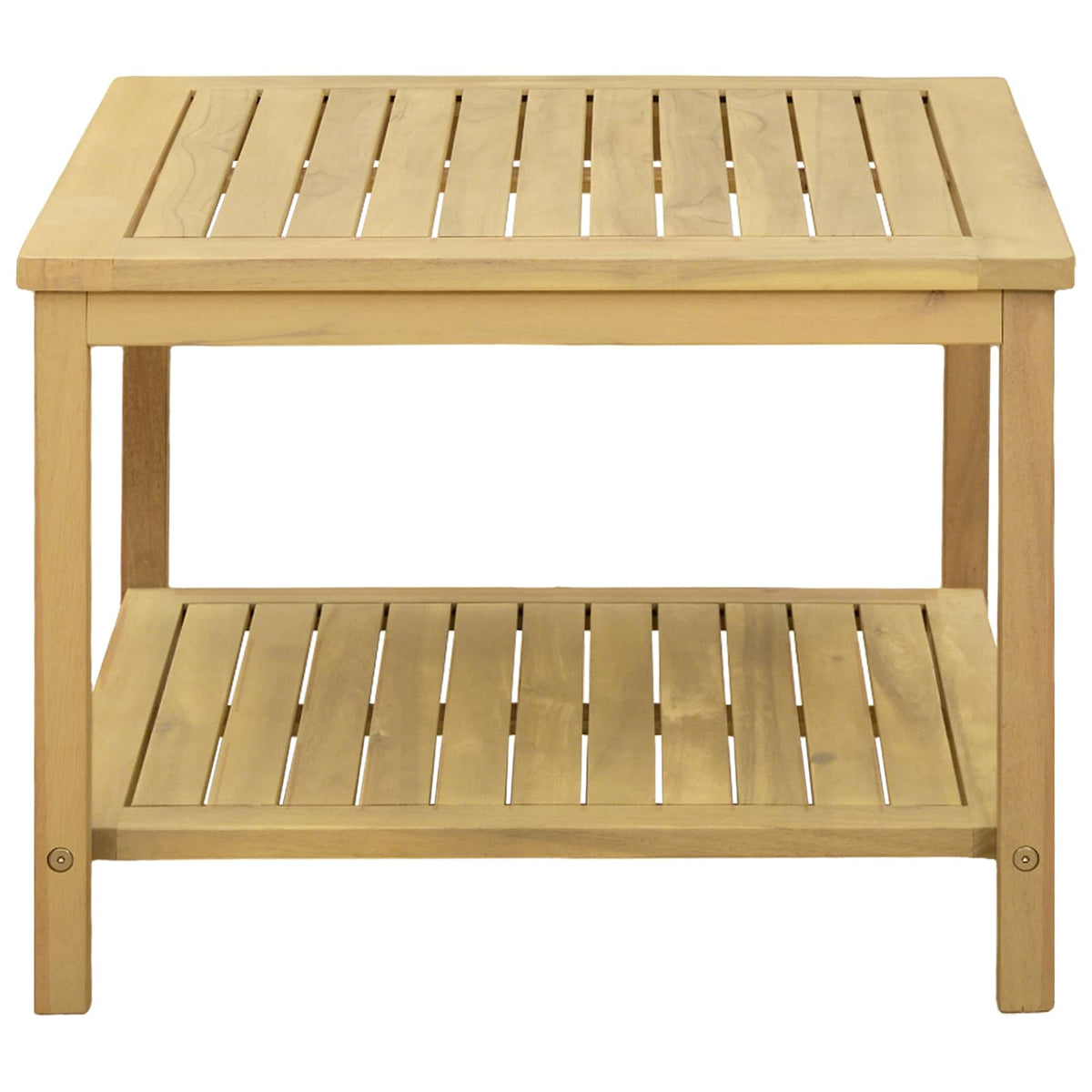 Side Table Oil Natural 60 x 60 x 45 cm Solid Acacia Wood