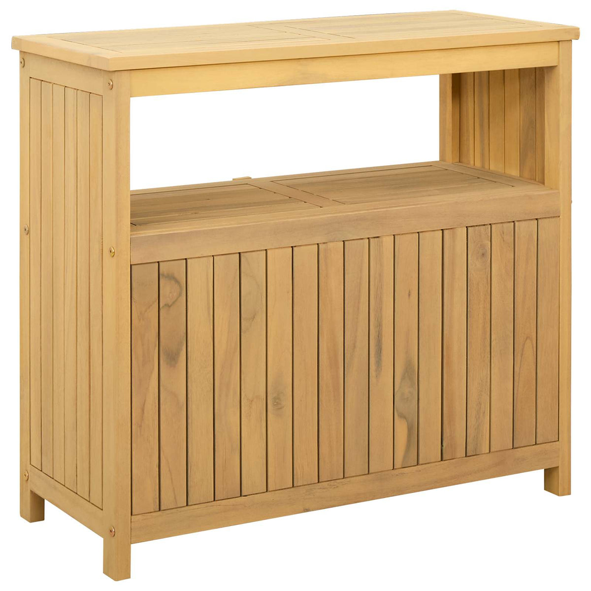 Garden Console Table Light acacia 80 x 35 x 75 cm