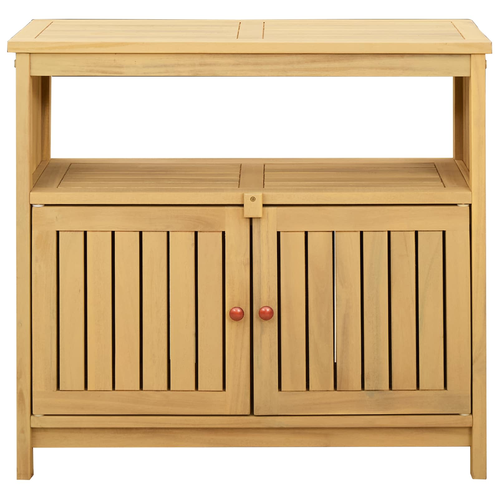 Garden Console Table Light acacia 80 x 35 x 75 cm