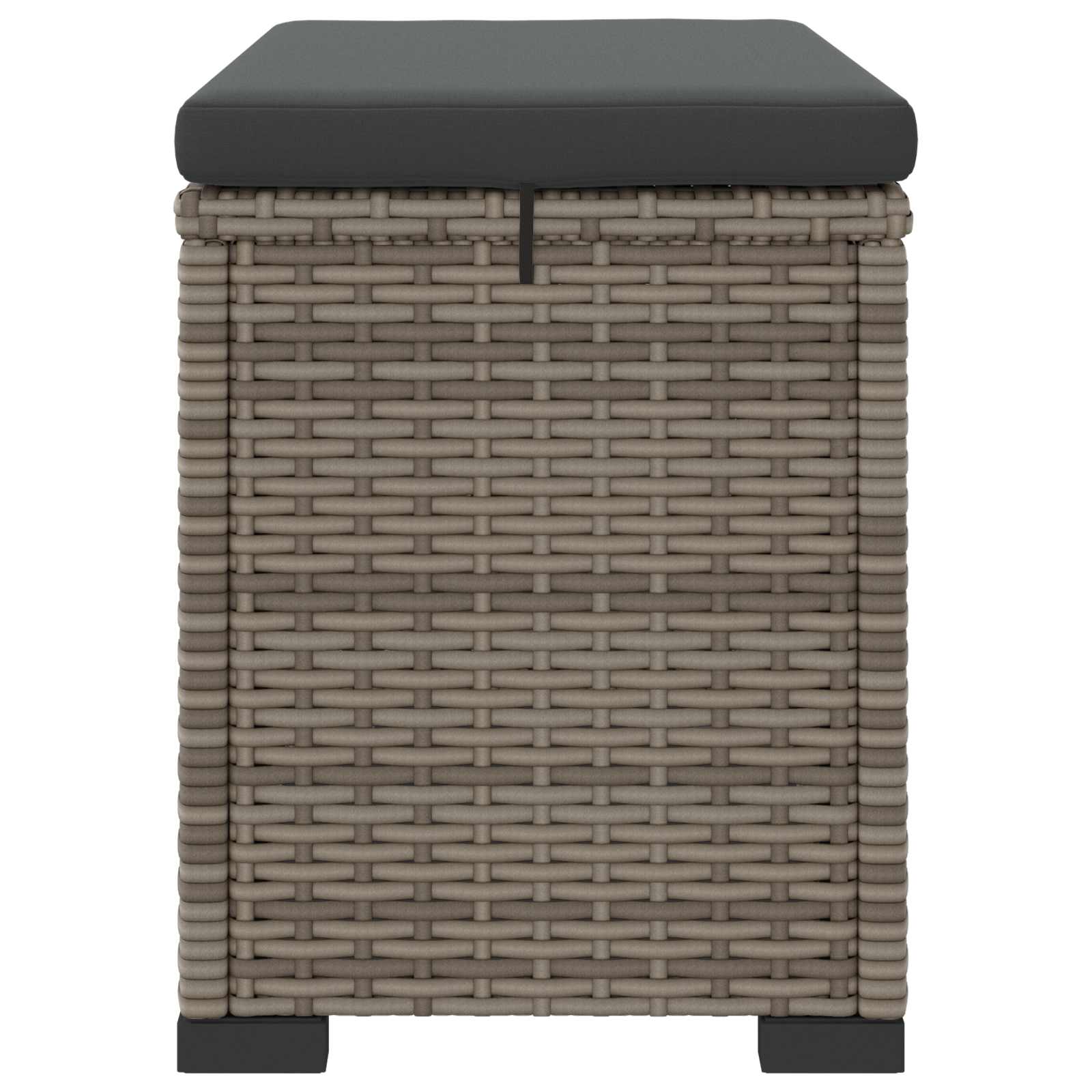 Garden Footstool with Cushion 40 x 30 x 40 cm