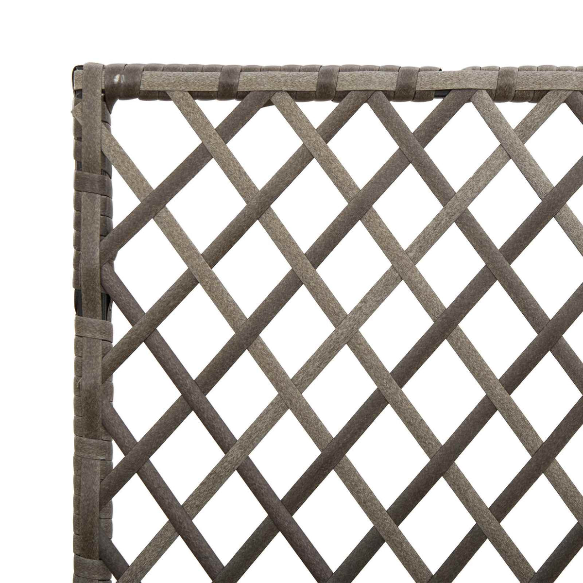 Garden Planter with Trellis Grey 35 x 30 x 135 cm Poly Rattan