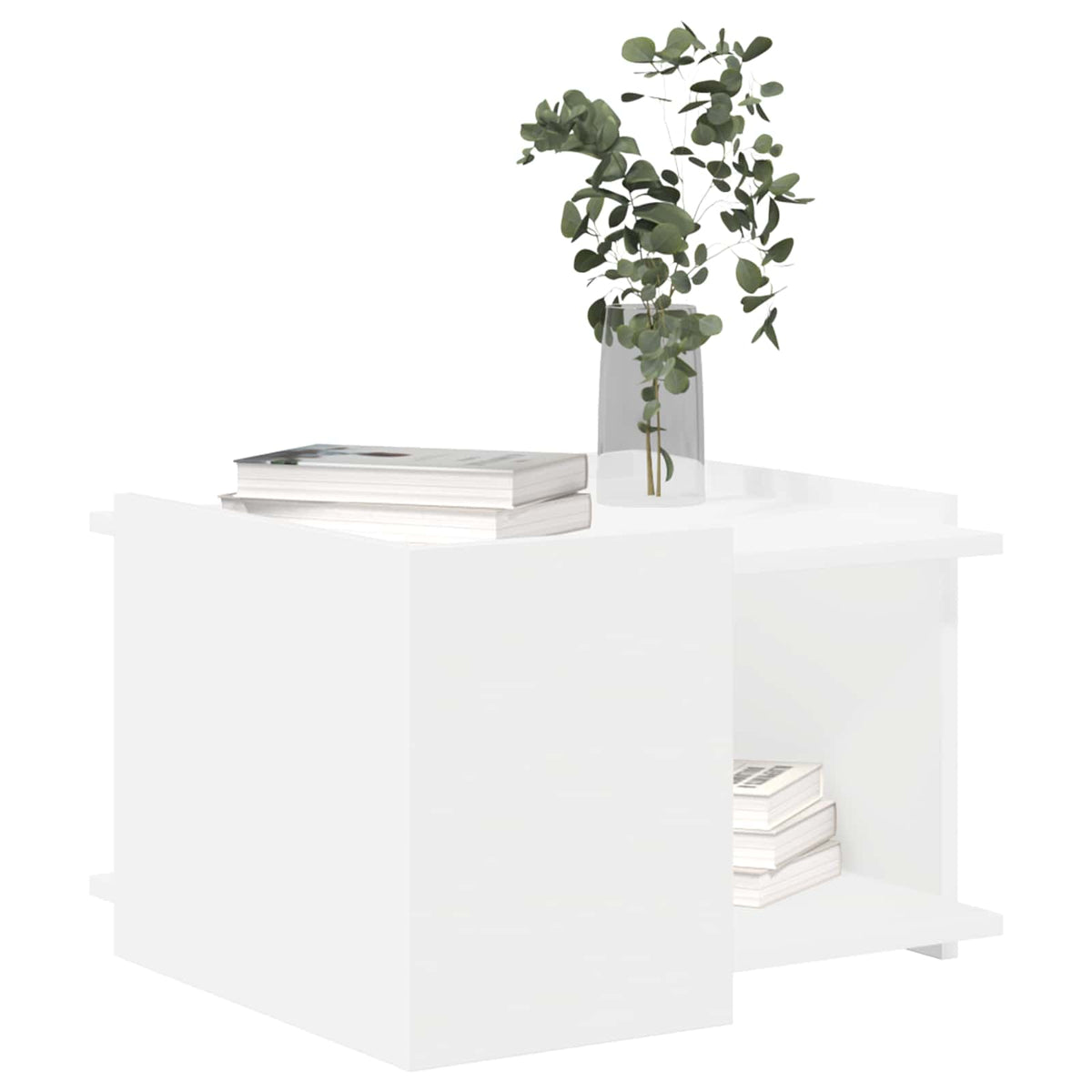 Coffee Table White 50.5 x 50 x 33 cm Engineered Wood