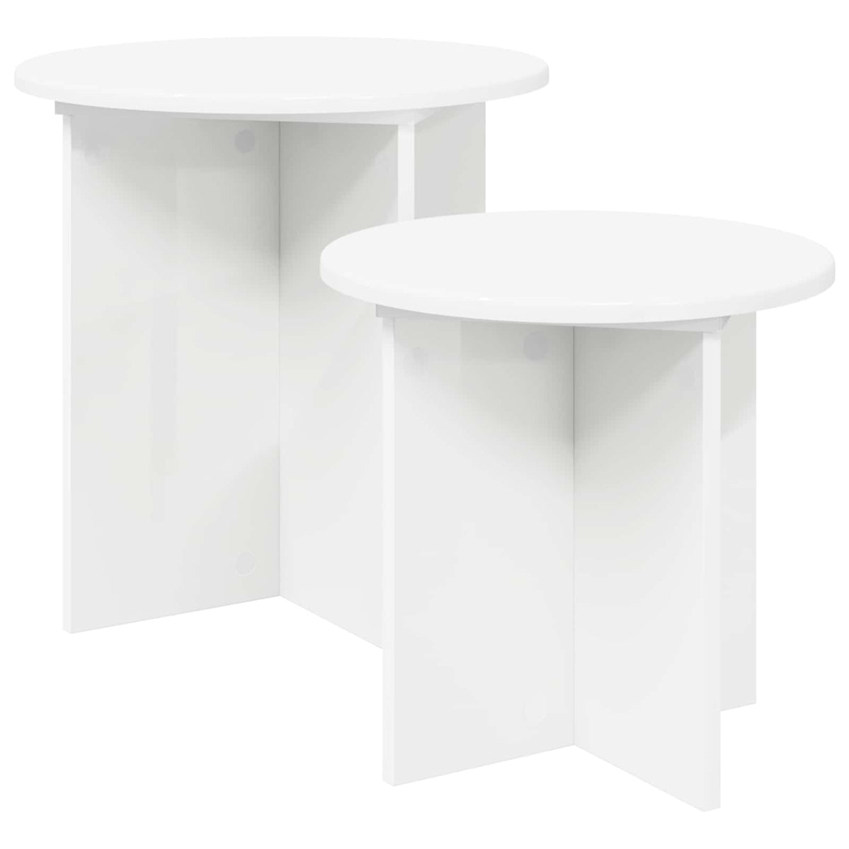 Side Table Set with Storage 2 pcs Engineered Wood