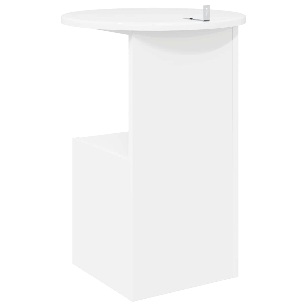 Side Table White Ø 39.5 x 55 cm Engineered Wood