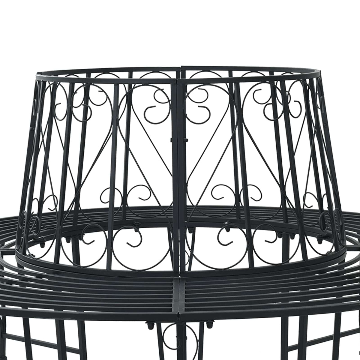 Tree Bench Ø 160 x 89 cm Steel Black Round
