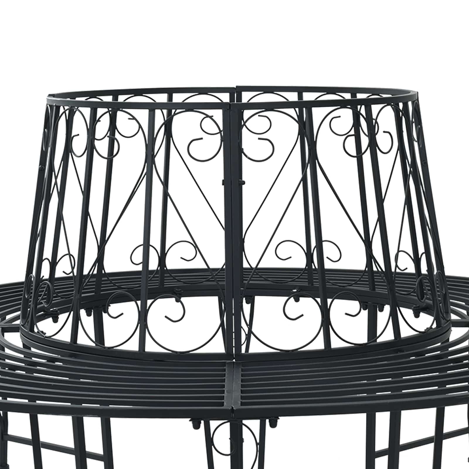 Tree Bench Ø 160 x 89 cm Steel Black Round