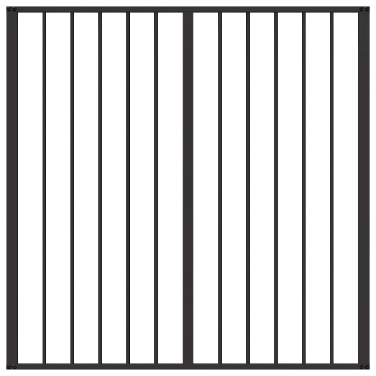 Dog Gate 2 pcs Black 100 x 100 cm Galvanised Steel