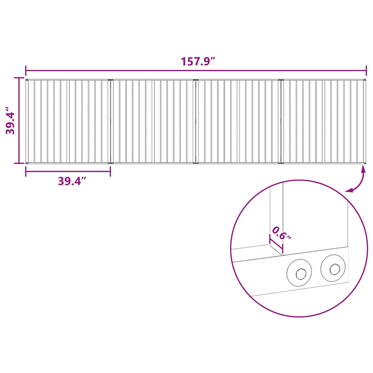 Dog Gate 4 pcs Black 100 x 100 cm Galvanised Steel