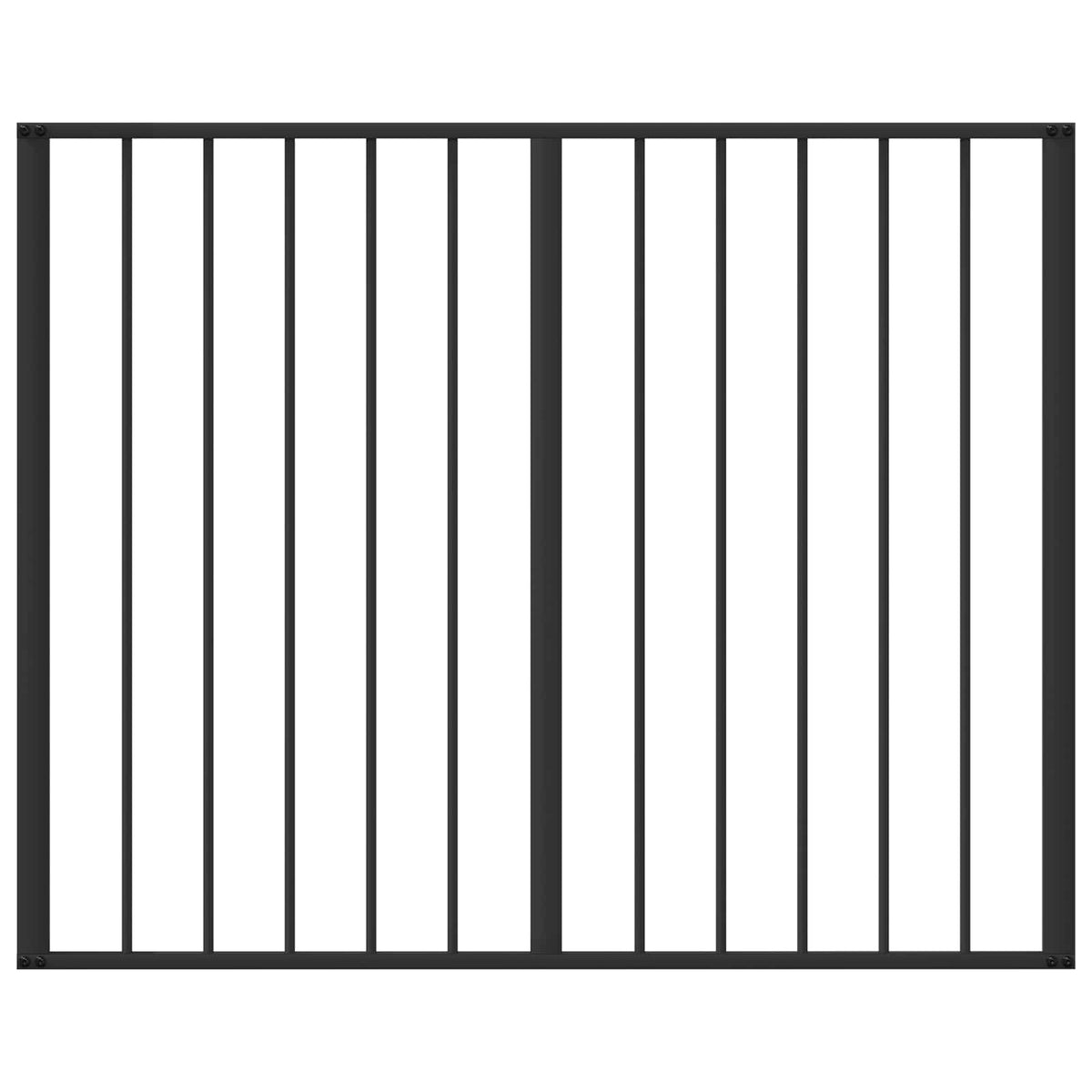 Dog Gate 4 pcs Black 100 x 80 cm Galvanised Steel