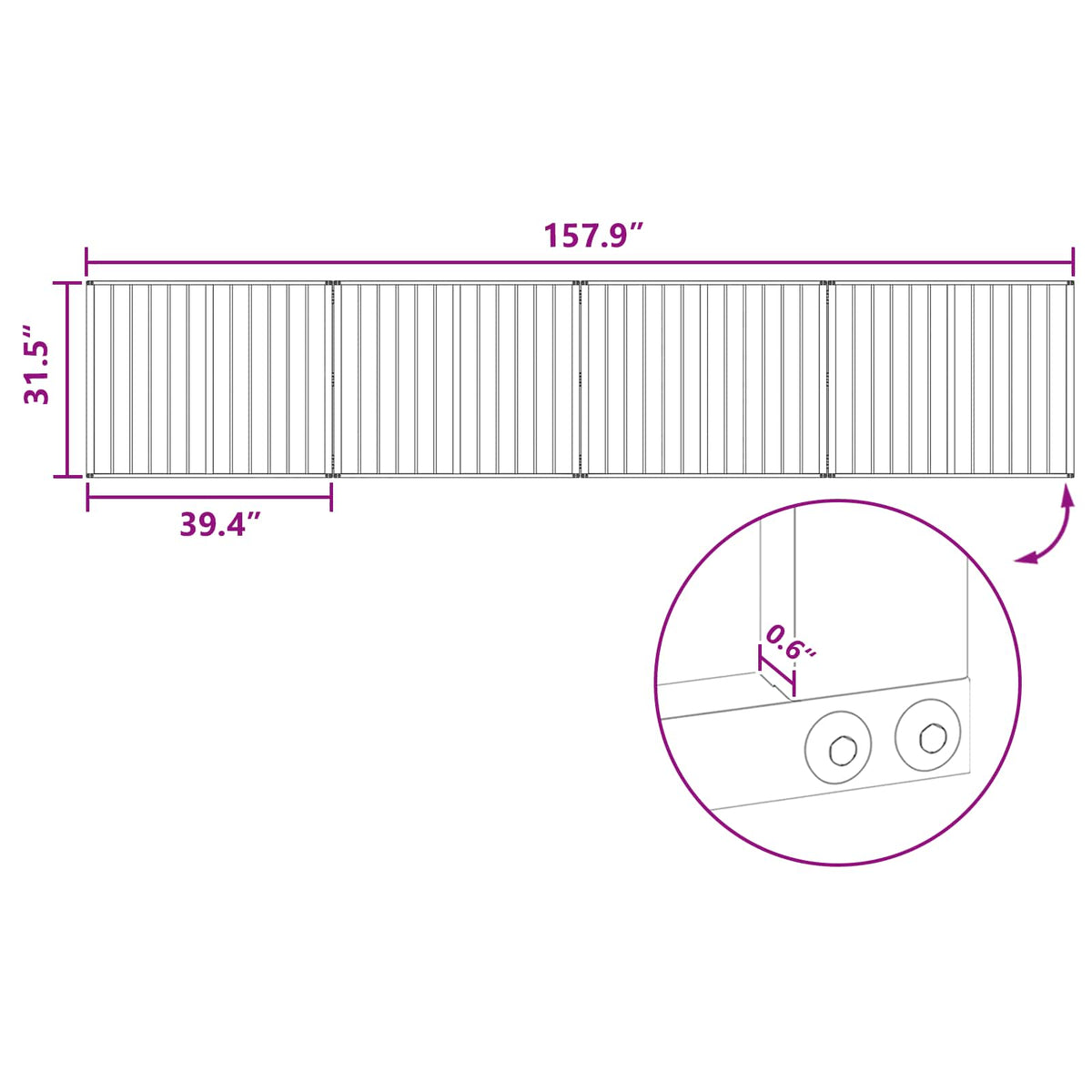 Dog Gate 4 pcs Black 100 x 80 cm Galvanised Steel