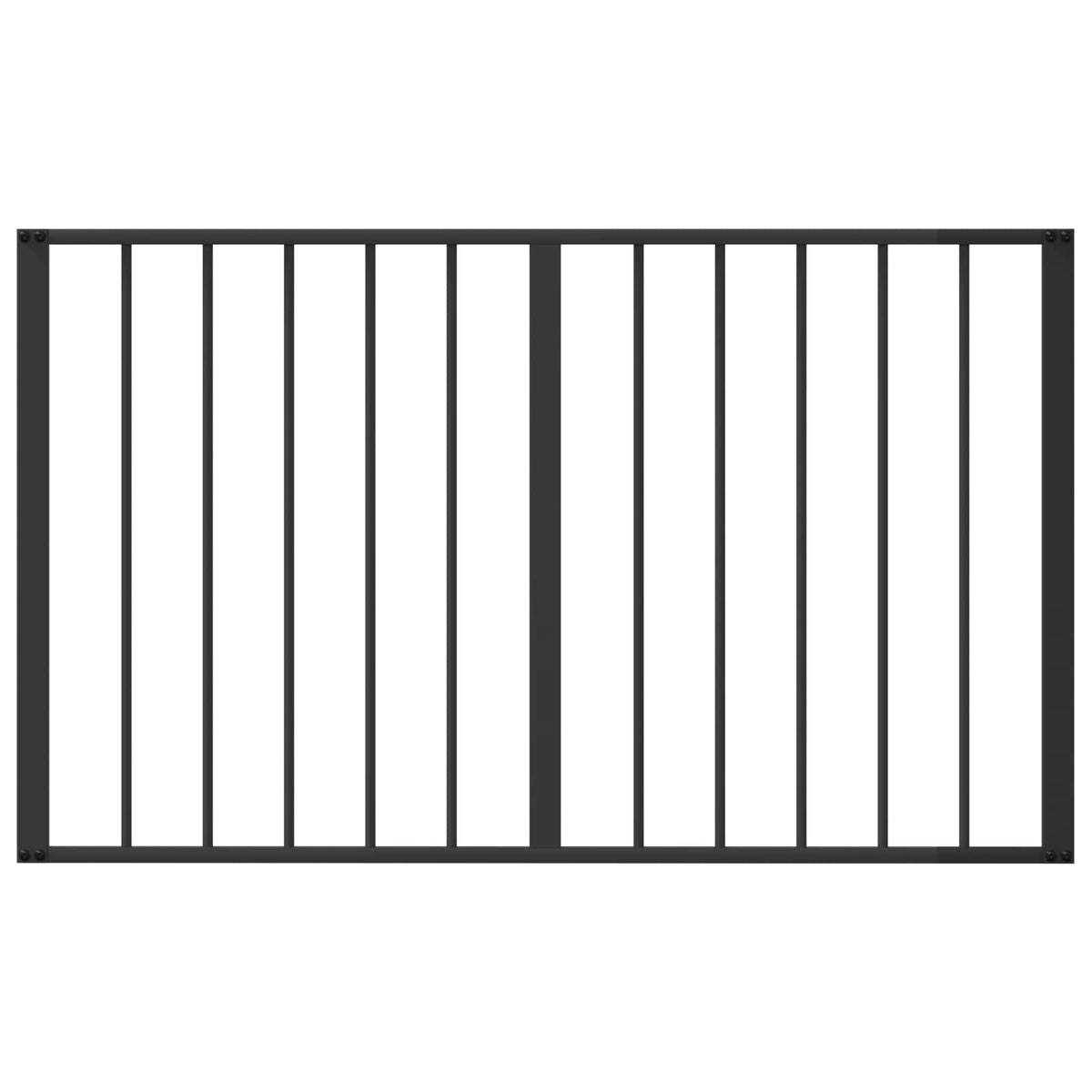 Dog Gate 2 pcs Black 100 x 60 cm Galvanised Steel