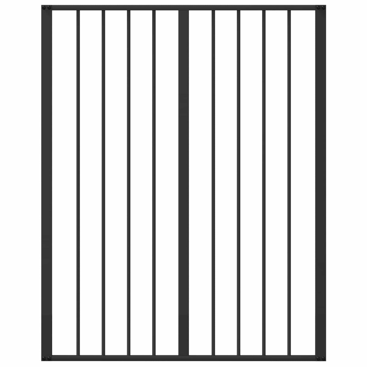 Dog Gate 2 pcs Black 80 x 100 cm Galvanised Steel
