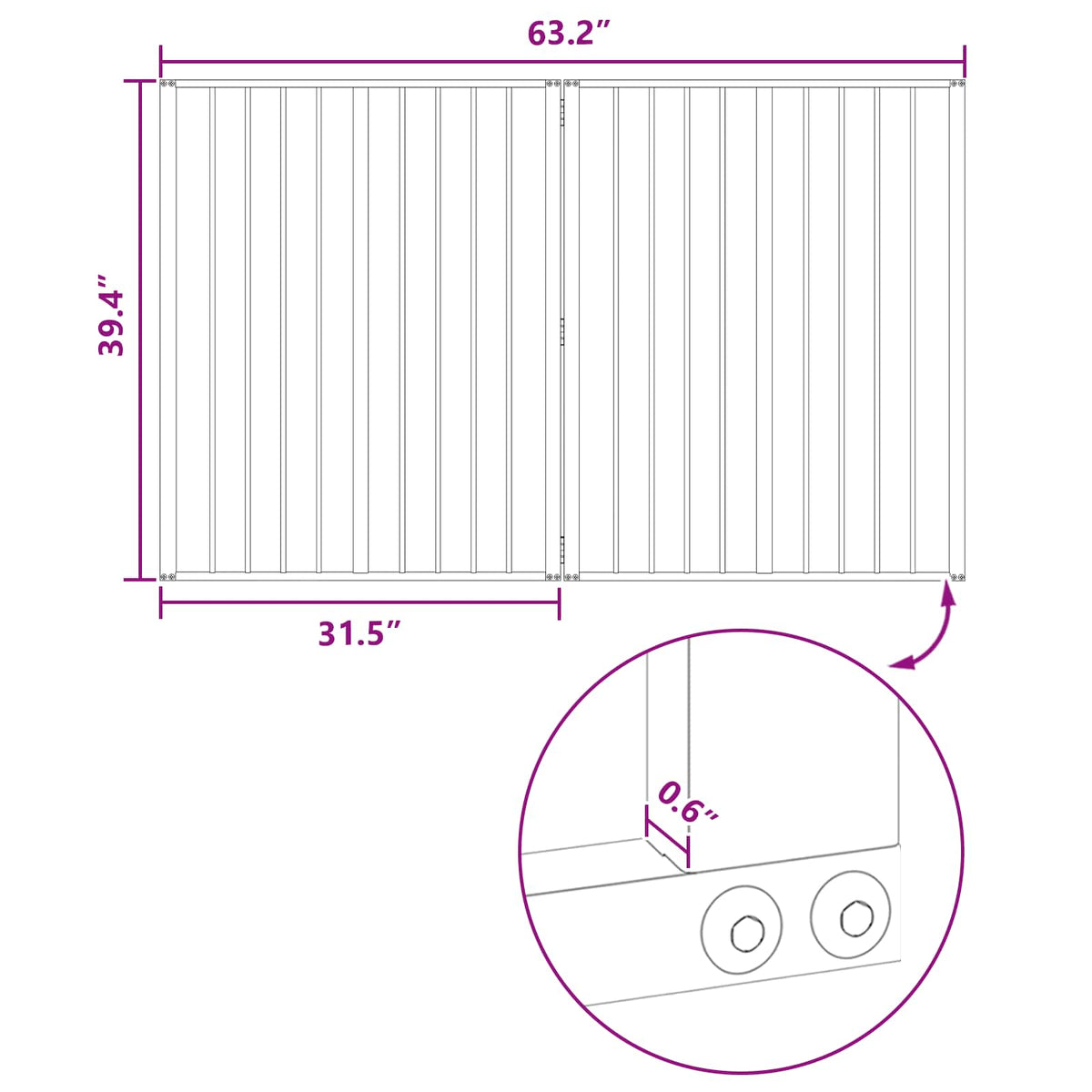 Dog Gate 2 pcs Black 80 x 100 cm Galvanised Steel