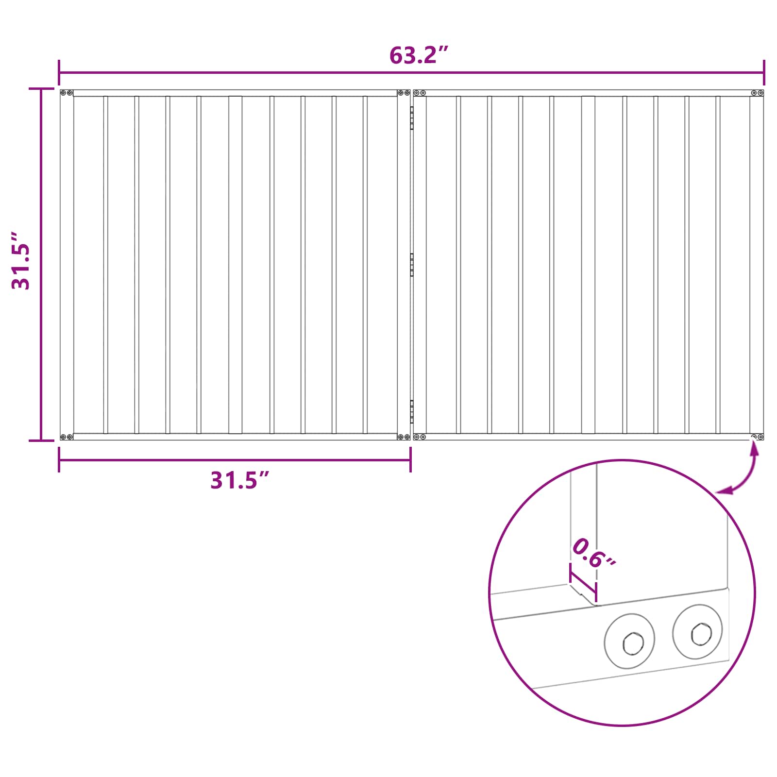 Dog Gate 2 pcs Black 80 x 80 cm Galvanised Steel