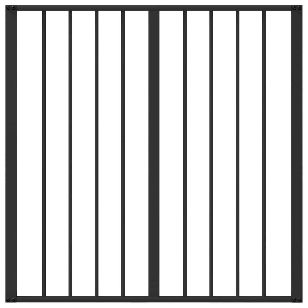 Dog Gate 4 pcs Black 80 x 80 cm Galvanised Steel