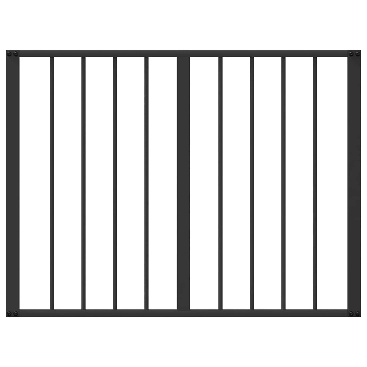 Dog Gate 4 pcs Black 80 x 60 cm Galvanised Steel