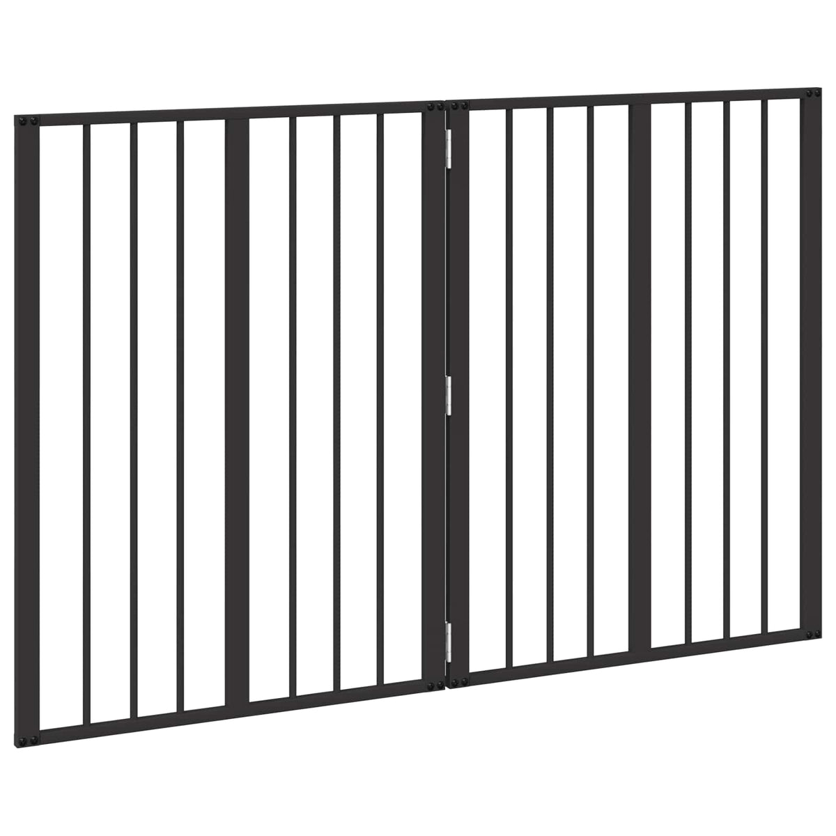 Dog Gate 2 pcs Black 60 x 80 cm Galvanised Steel