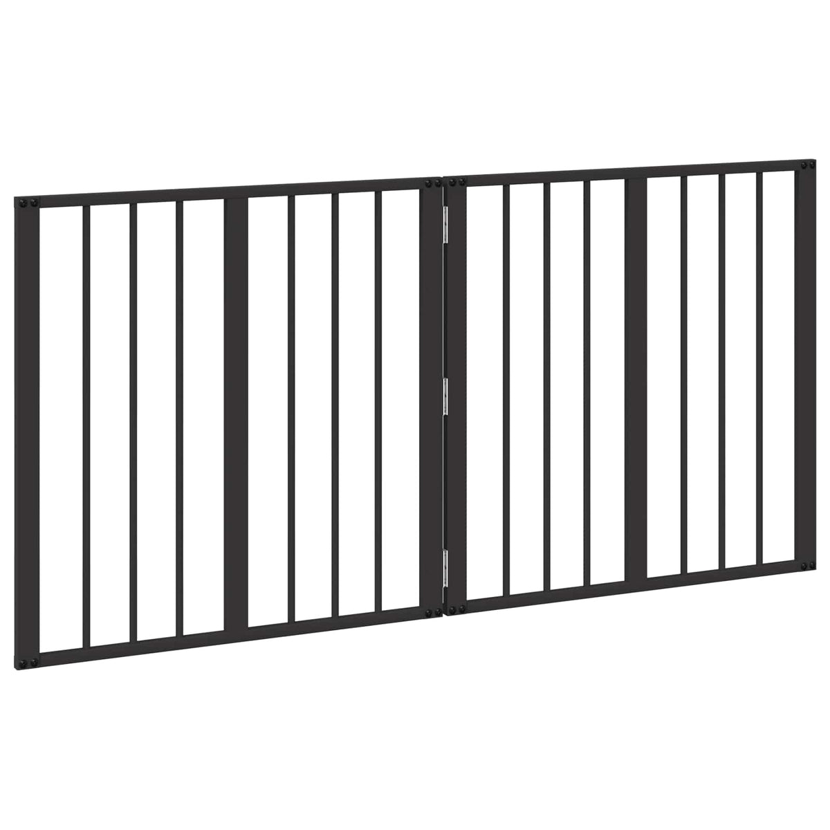 Dog Gate 2 pcs Black 60 x 60 cm Galvanised Steel