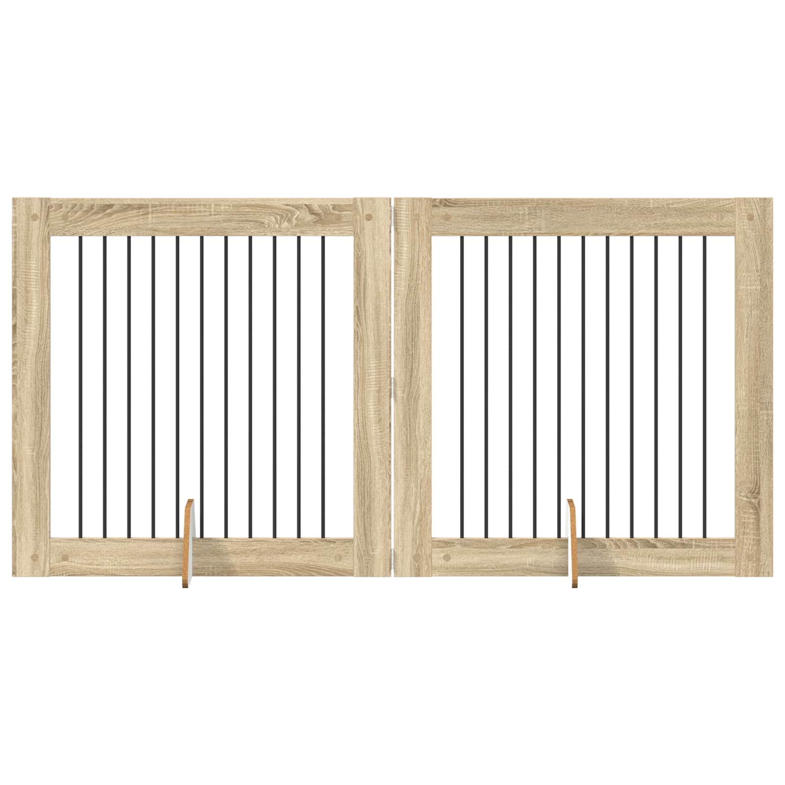 Dog Gate with Stands 2 pcs Sonoma Oak 100 x 100 cm