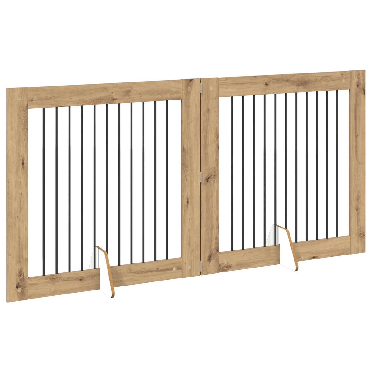 Dog Gate with Stands 2 pcs Artisan Oak 100 x 100 cm