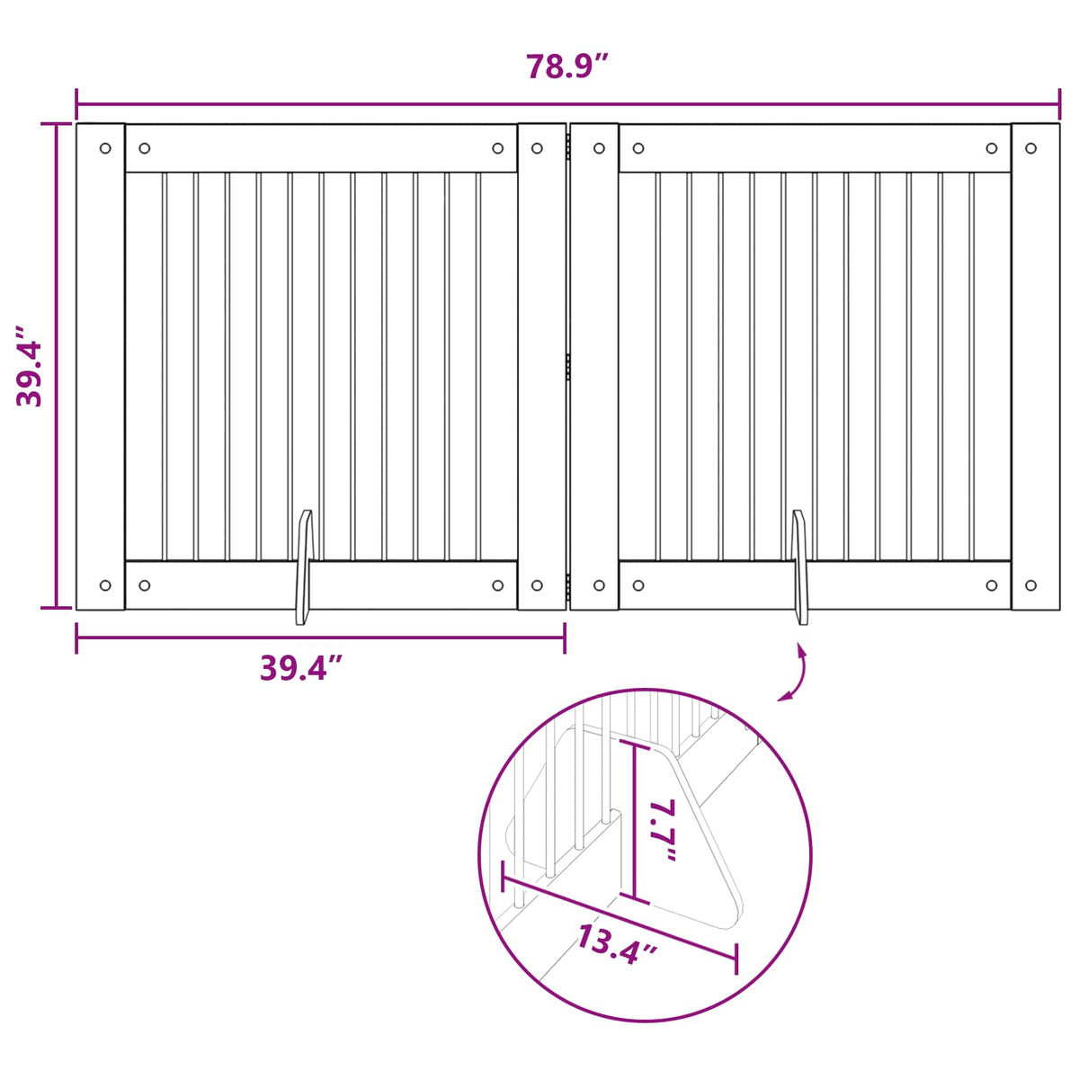 Foldable Dog Gate with Stands 2 pcs Artisan Oak 200.5 cm